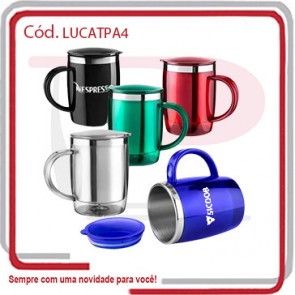 Caneca Térmica Viena em Polipropileno e Aço 400 Ml 777888