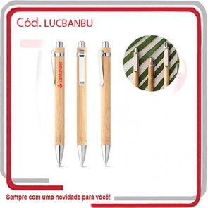 Caneta Esfero Corpo Bambu Clip em Metal 33351