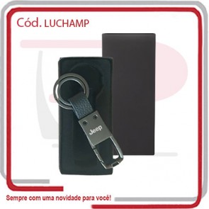 Chaveiro Mosquetão Prime em Metal e Couro  3313131