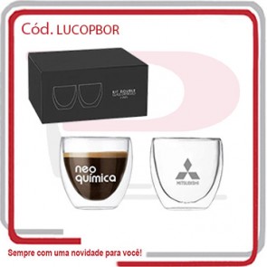 Copo Kit Double Glass Expresso Vidro Borossilicato 80 Ml  332336