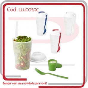 Copo Salada c_ Garfo e Pote p_ Molho 800 Ml   71784