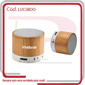 Caixa de Som Modelo Bamboo Recarregável 33263
