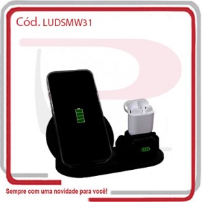 Carregador Dok Station Wirelass 3 em 1 de Mesa  54548