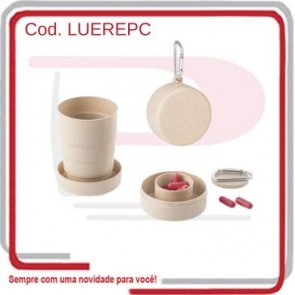 Copo EcoSnap Retrátil Ecológico c_ Porta Comprimidos  15281607