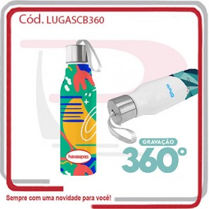 Squeeze Garrafa Singapura Corpo Branco 360º  93042