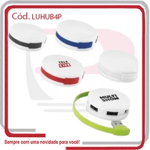 Hub Round USB 2.0 de 4 Portas de Conexão  1721