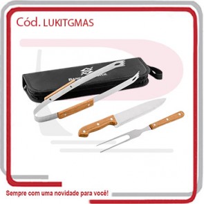 Kit Churrasco Grill Master em Estojo 3 Peças 32381