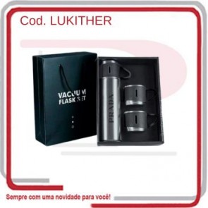 Kit Garrafa Termica e 3 Xicaras 11321