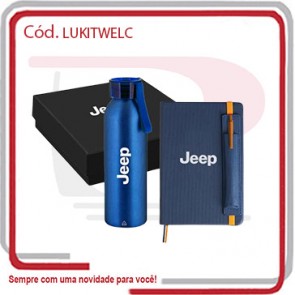 Kit Boas Vindas Caderno, Caneta e Squeeze 600 Ml  44541