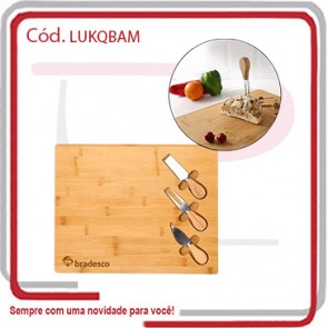 Kit Queijo em Madeira Bambu 4 Peças 778114