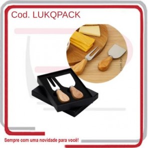 Kit Queijo Parma c_ 2 Peças em Aço em Caixa Kraft  22528