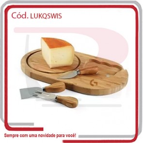 Kit Queijo Swiss c_ 4 Peças 33x19,5x1,5  8574 