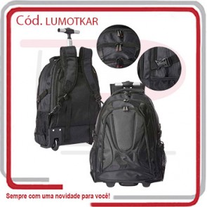 Mochila Importada Trolley Kyros Alça Retrátl e Rodízio  300142.