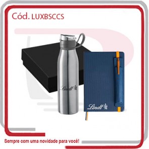 Kit Boas Vindas Bruges Special Caderno, Caneta e Squeeze  080345