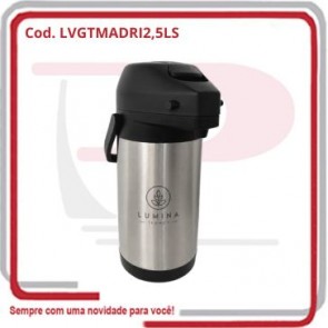 Garrafa Térmica Madri Corpo Inox Capacidade 2,5 Litros