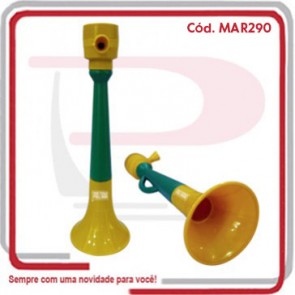 Vuvuzela Corneta Média Reta c_ Alça 29,5 cm -