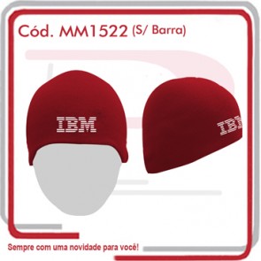 Gorro em Lã Retilínea Justo s_ Dobra Logo Bordado na Barra