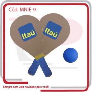 Frescobol Kit Infantil Eco Natural 9 mm 36x17x0,9.