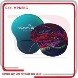 Mouse Pad Ergonômico c_ Apoio de Pulso em Neoprene 20cm x 24,5 .   