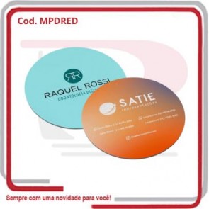Mouse Pad Redondo em Neoprene 19,5 cm de Diâmetro .