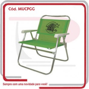 Cadeira Praia GG 1 Posição Alumínio..