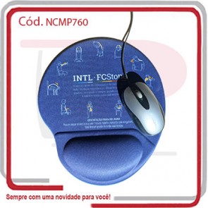 Mouse Pad TOP Ergonômico Base de Rolagem em Sublimação 260X225X25mm