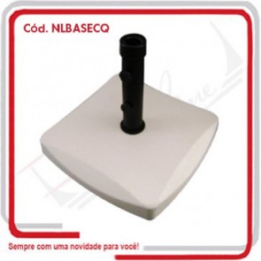 Base Guarda Sol Ombrelone Quadrada em Concreto 44x45x7