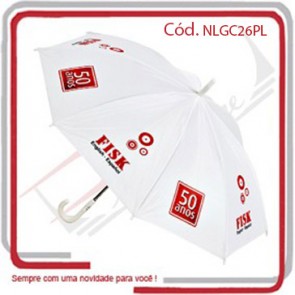 Guarda Chuva Cabo Bengala Plástico Automático Aço 1,10 mts