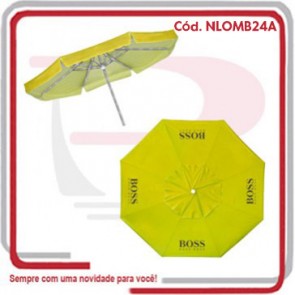 Guarda Sol Ombrelone 2,40 mts 8 Gomos Armação Alumínio 