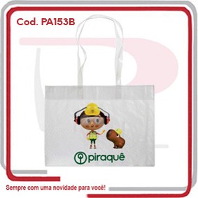 Sacola Praia PVC Sarja 0.20 c_ Botão 40x40  