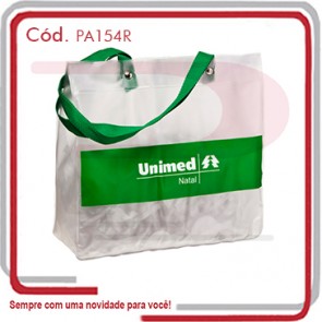 Sacola Praia PVC Sarja 0.20 Alças em PP 36x33x11