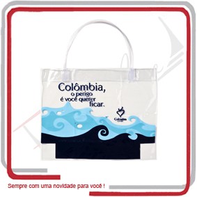 Sacola Praia em PVC Cristal 0.20 44x29x10