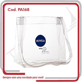 Sacola Promotor PVC 0.20 Cristal 36x33x11
