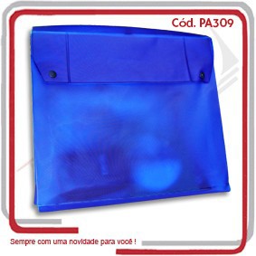 Pasta Envelope Aba e Botão PVC All Clear 0.40 34x29x6