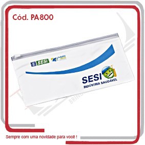 Estojo Escolar Porta Lápis Zip PVC 21x10,5