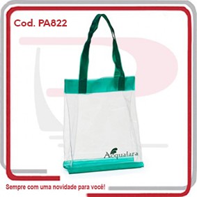 Sacola Praia PVC All Clear 0.40 e Cristal 0.30 27x30x10