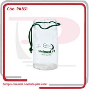 Mochila Cilindrica Mini PVC p_ Embalagem Toalha 33x9
