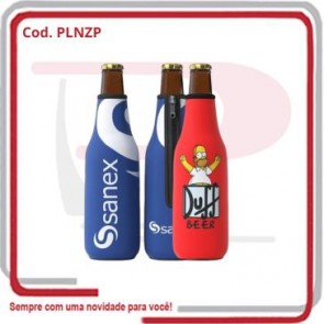 Porta Garrafa Long Neck Neoprene c_ Zíper .