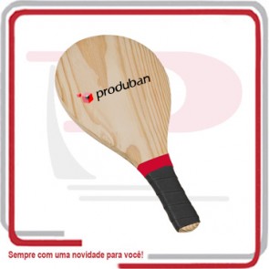 Frescobol Kit Modelo Infantil Madeira Pinus Natural