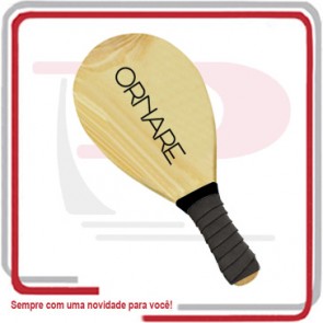 Frescobol Kit Pinus Natural Adulto 13mm