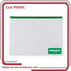 Pasta Envelope Zip Lock em PVC Cristal 36,5x26,5