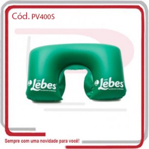 Almofada Encosto de Cabeça Inflável PVC Cristal 42x26