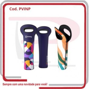 Porta Vinho Premium Neoprene 1 Garrafa Fundo Shark .