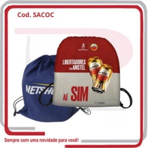 Sacochila Mochila Tipo Saco Microfibra Sublimação Total 35x40 .