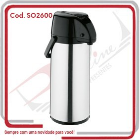 Garrafa Térmica Exclusiva Inox Pressão 2,5 Lts _  SUSPENSO EM 03_02_26