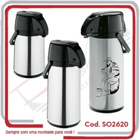 Garrafa Térmica Exclusiva Inox Pressão 1 Litro _  SUSPENSO EM 03_02_26