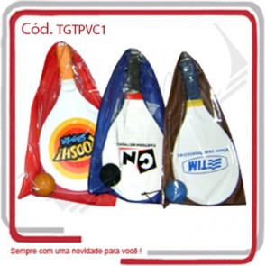 Embalagem Sacochila p_ Kit Frescobol em TNT+PVC 