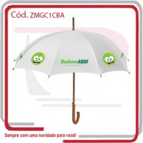 Guarda Chuva Automático Cabo Bengala Madeira 1,20 Mts.